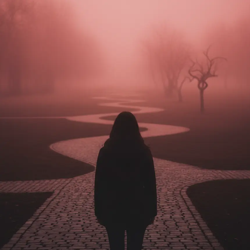 anxious mind, foggy path
