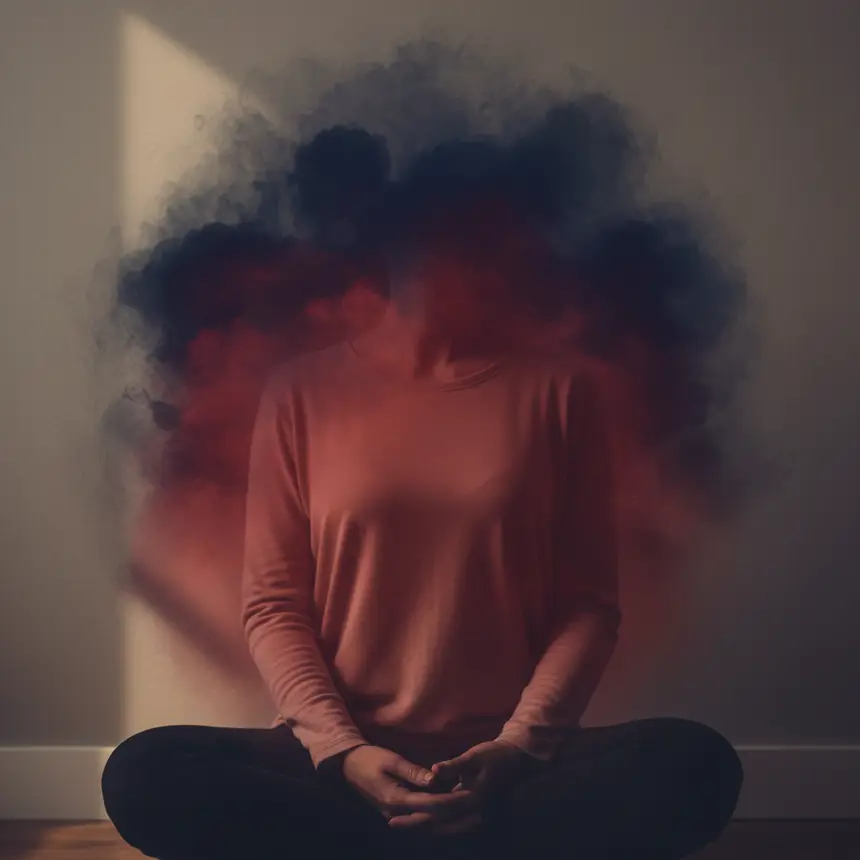 Stress and anxiety represented by dark atmosphere