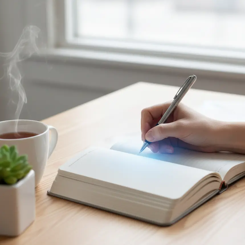 Emotional journaling, relaxation routine, mind care