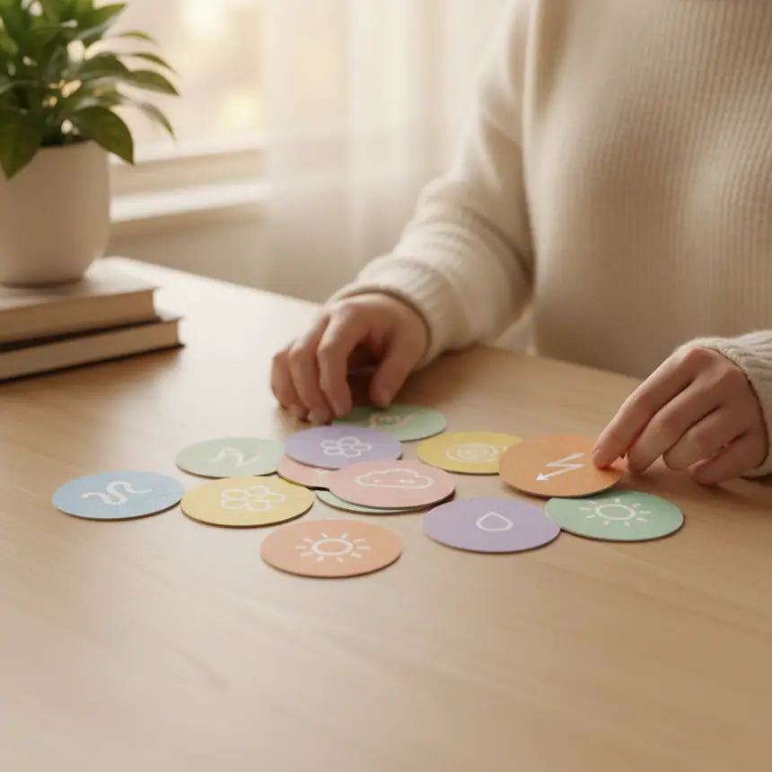 Emotion cards, emotional analogies, feeling visualization