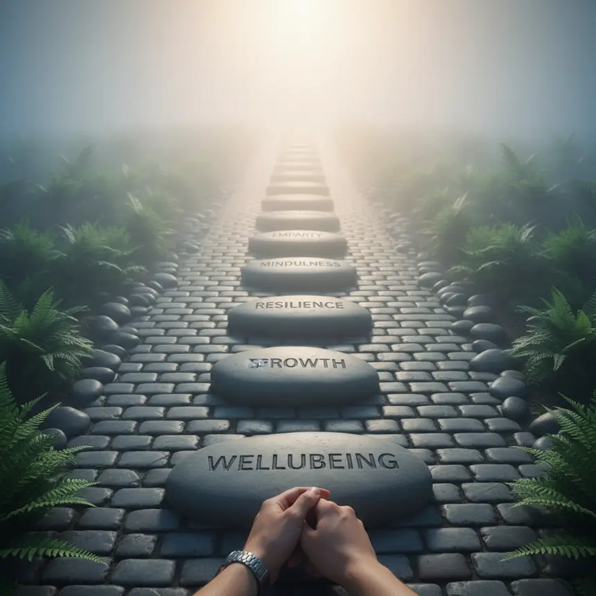 Clear path, journey steps